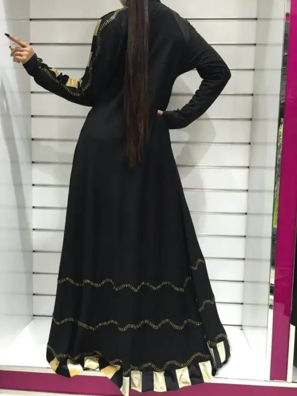 Picture of Radhe Designer Black Georgette Kaftan Dress for Women - F1545