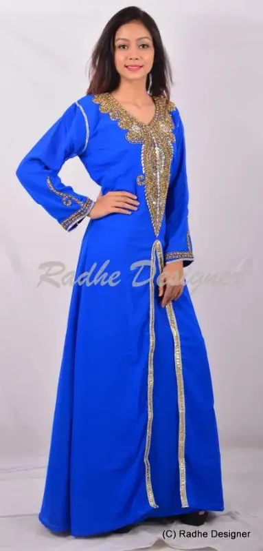 Picture of Radhe Designer Multicolor Georgette Kaftan Dress for Women - Y709