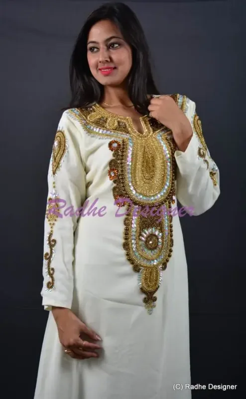 Picture of Radhe Designer Multicolor Georgette Kaftan Dress for Women - Y1208