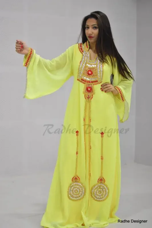 Picture of Radhe Designer Black Georgette Kaftan Dress for Women - Y577