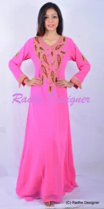 Picture of modest maxi gown beautiful farasha moroccan dubai kafta