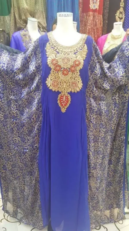 Picture of Radhe Designer Blue Georgette Kaftan Dress for Women - F1776