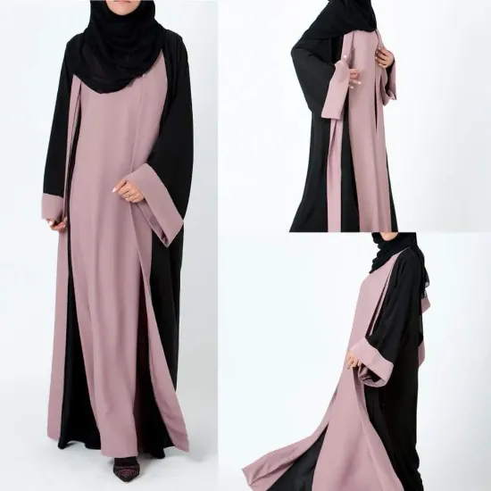 Picture of modest maxi gown custom design fashion printing abaya d