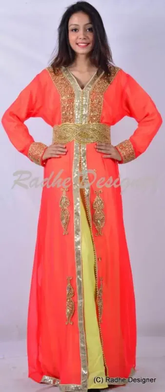 Picture of Radhe Designer Blue Georgette Kaftan Dress for Women - Y865