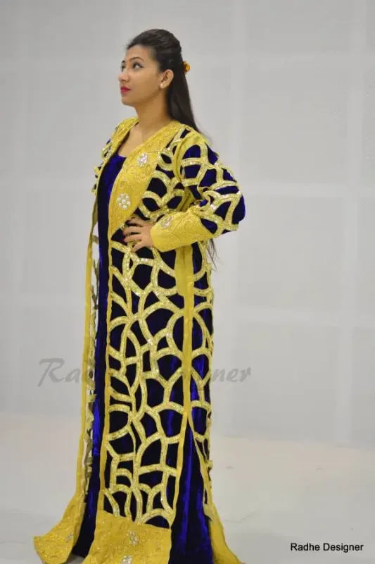 Picture of Radhe Designer Multicolor Georgette Kaftan Dress for Women - Y567