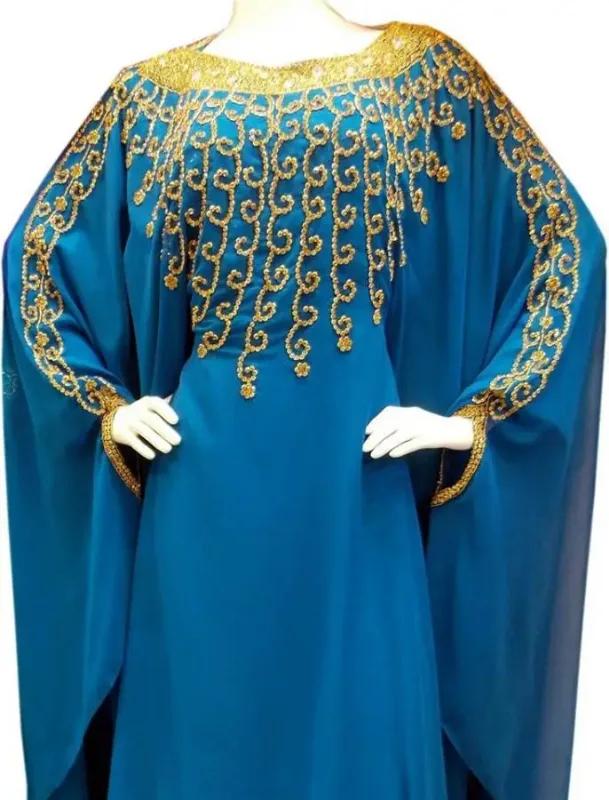 Picture of Radhe Designer Multicolor Georgette Kaftan Dress for Women - F10106