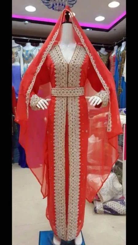 Picture of Radhe Designer Pink Cotton Kaftan Dress for Women - F1748