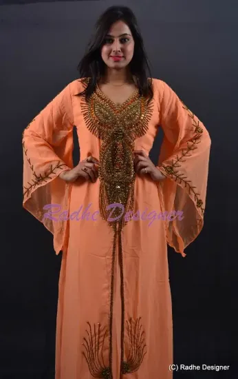 Picture of modest maxi gown dubai farasha kaftan abaya jalabiya ji