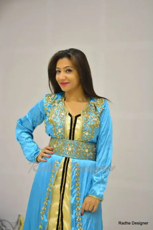 Picture of Radhe Designer Silver Georgette Kaftan Dress for Women - Y1200