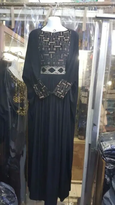 Picture of Radhe Designer Black Georgette Kaftan Dress for Women - F1732