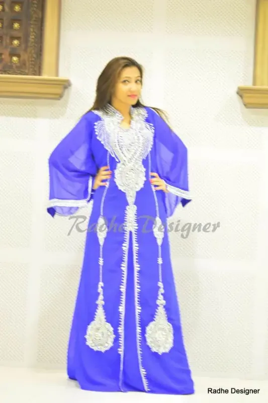 Picture of Radhe Designer Multicolor Georgette Kaftan Dress for Women - Y14