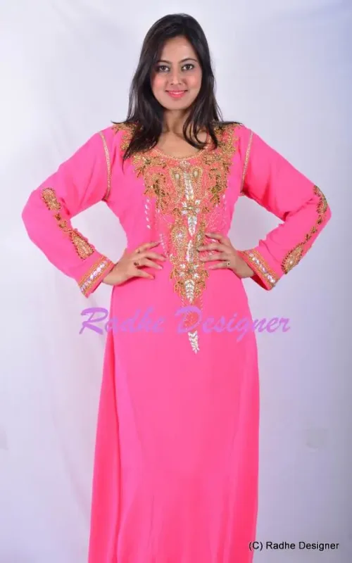 Picture of Radhe Designer Multicolor Georgette Kaftan Dress for Women - Y179