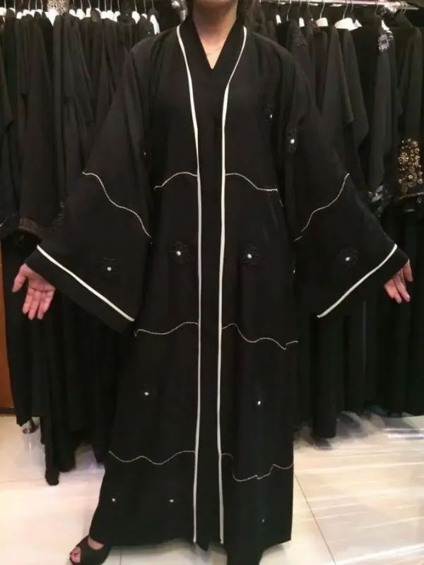 Picture of Radhe Designer Black Georgette Kaftan Dress for Women - F1573