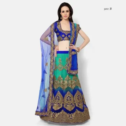 Picture of royal pictorial partywear modest maxi gown lehenga chol