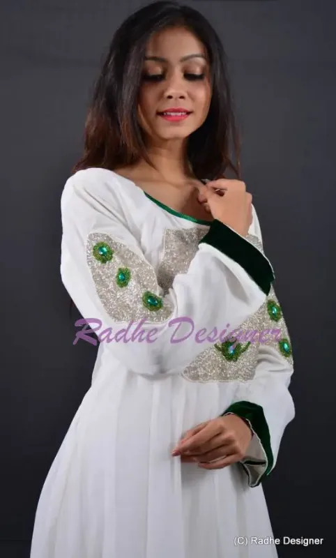 Picture of Radhe Designer Blue Georgette Kaftan Dress for Women - Y1205