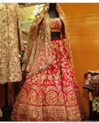 Picture of stylist modest maxi gown lehenga choli partywear fancy 