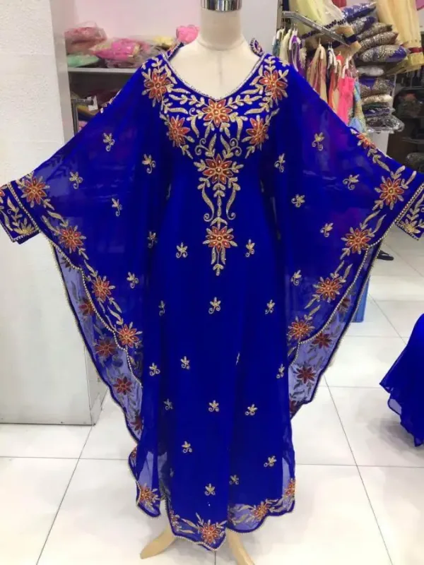 Picture of Radhe Designer Purple Georgette Kaftan Dress for Women - F1700