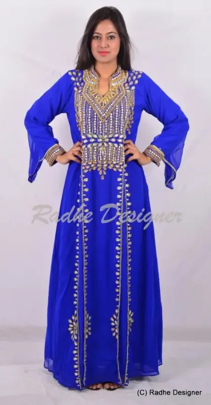 Picture of Radhe Designer Purple Georgette Kaftan Dress for Women - Y670