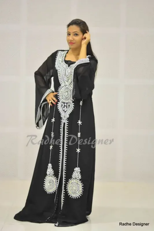Picture of Pink Cotton Kaftan Dress for Women - Look 9607