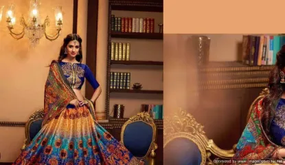 Picture of bridal lehenga choli heavy work designer wear wedding ,