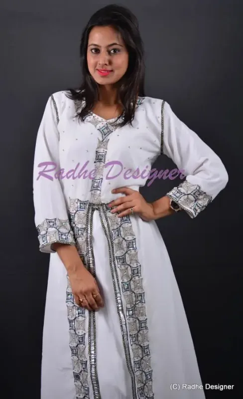 Picture of Radhe Designer Multicolor Georgette Kaftan Dress for Women - Y1185