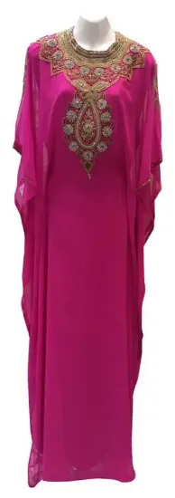 Picture of modest maxi gown fancy dubai kaftan dress abaya jilbab 