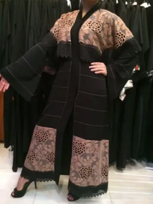 Picture of modest maxi gown fancy dubai kaftan jalabiya jilbab wed