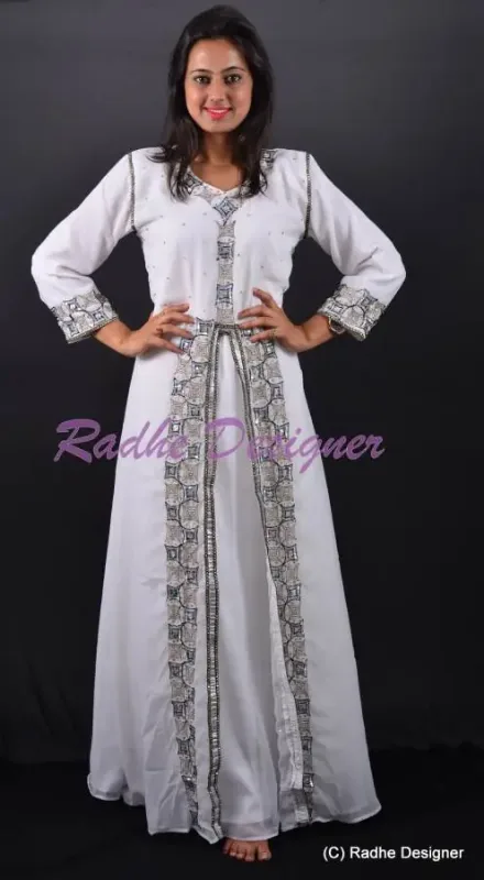 Picture of Radhe Designer Multicolor Georgette Kaftan Dress for Women - Y1183