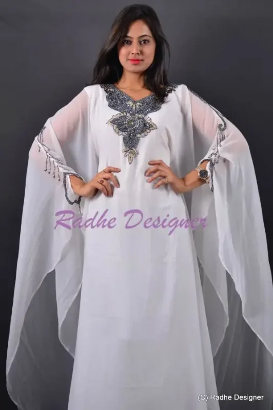 Picture of Radhe Designer Multicolor Georgette Kaftan Dress for Women - Y1149