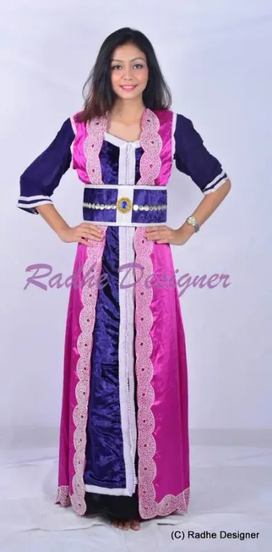 Picture of Radhe Designer Black Georgette Kaftan Dress for Women - Y1121