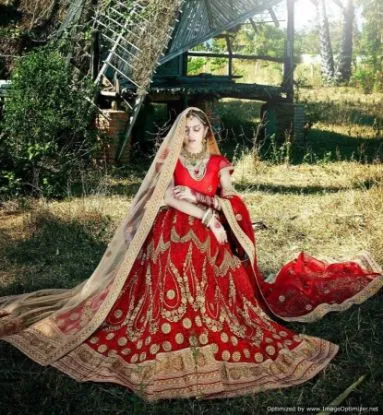 Picture of lehenga choli bollywood indian bridal dress designer p,