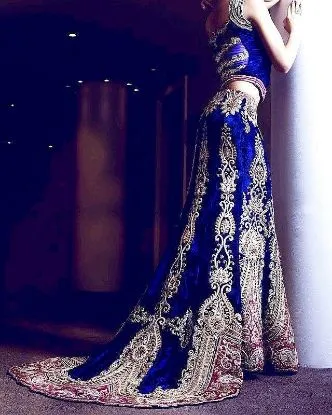 Picture of bollywood designer wear pakistani lehenga choli indian,