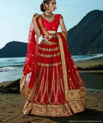 Picture of bridal designer lengha party wedding indian lehenga ch,