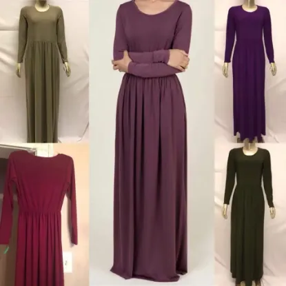 Picture of modest maxi gown fashion abaya dress  clothing abaya wh