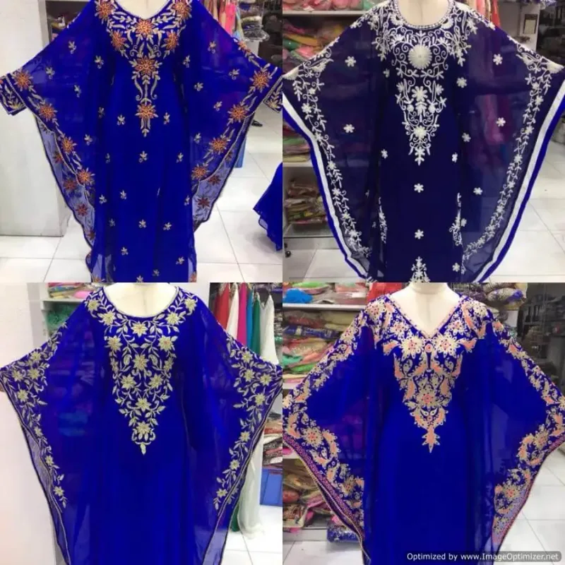 Picture of Radhe Designer Black Georgette Kaftan Dress for Women - F2258