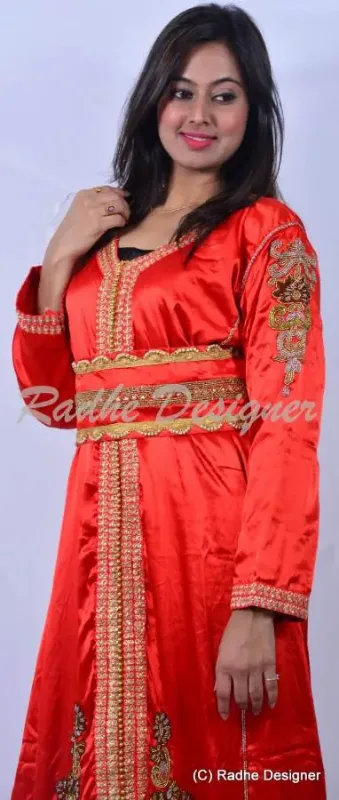 Picture of Radhe Designer Pink Cotton Kaftan Dress for Women - Y854