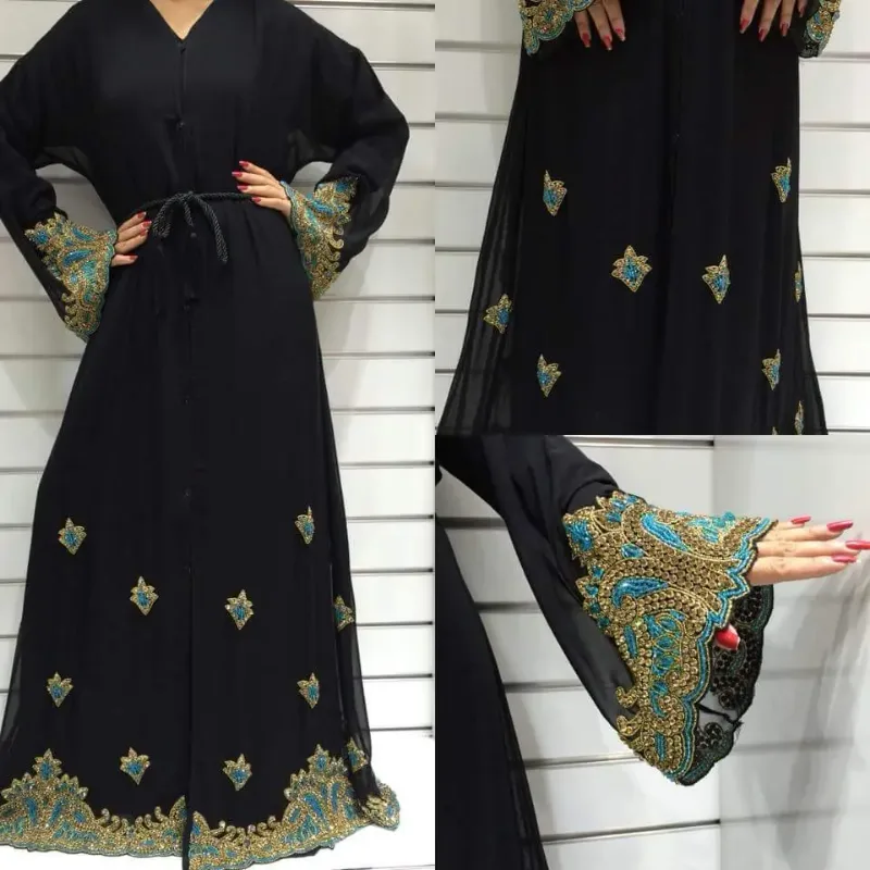 Picture of Radhe Designer White Georgette Kaftan Dress for Women - F2059