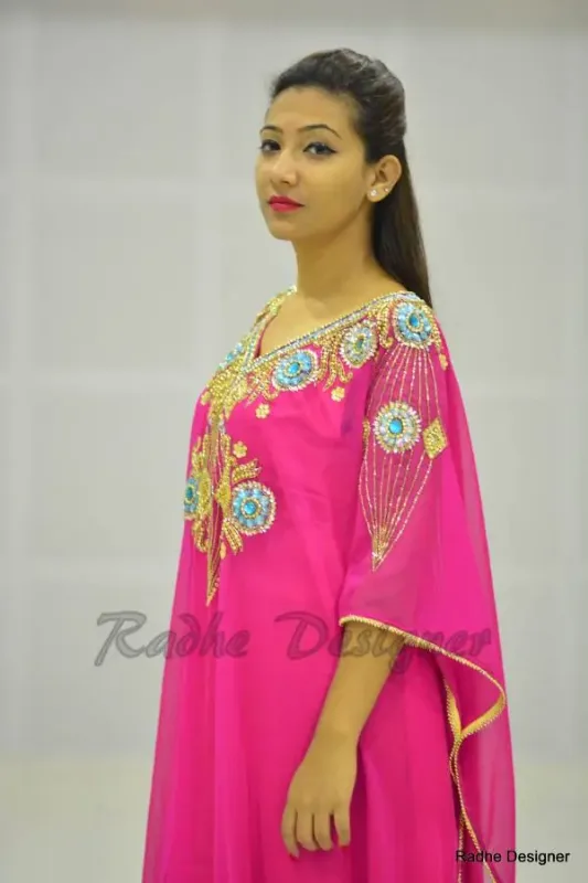 Picture of Radhe Designer Blue Georgette Kaftan Dress for Women - Y525