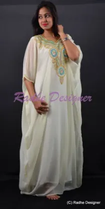 Picture of modest maxi gown georgette caftan jalabiya jilbab weddi