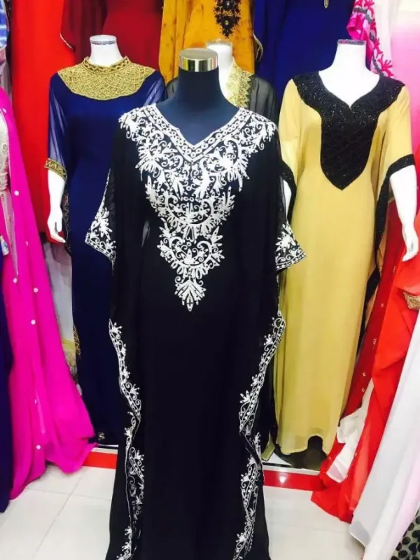 Picture of Radhe Designer Black Georgette Kaftan Dress for Women - F1679