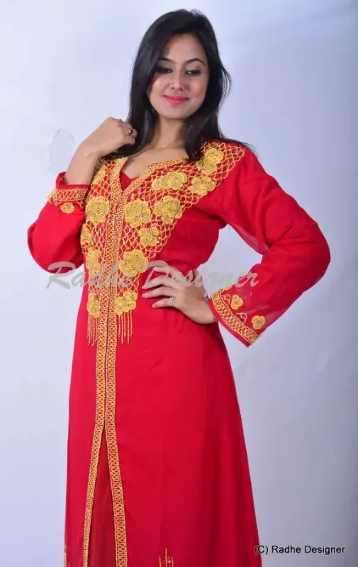 Picture of Radhe Designer Blue Georgette Kaftan Dress for Women - Y1035
