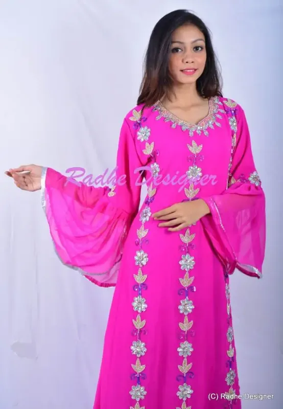 Picture of Radhe Designer Blue Georgette Kaftan Dress for Women - Y236