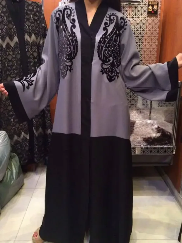 Picture of Radhe Designer Black Georgette Kaftan Dress for Women - F1441