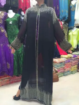 Picture of modest maxi gown georgette kaftan jalabiya jilbab fancy