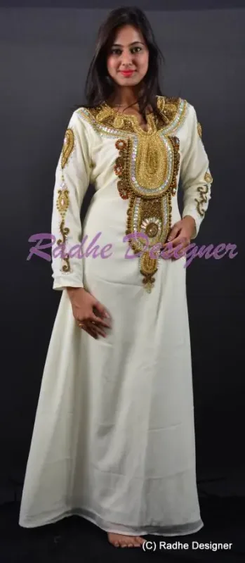 Picture of Radhe Designer Black Georgette Kaftan Dress for Women - Y1206