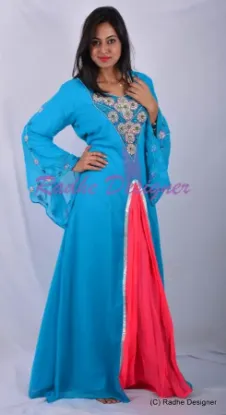 Picture of modest maxi gown georgette kaftan jalabiya jilbab thobe