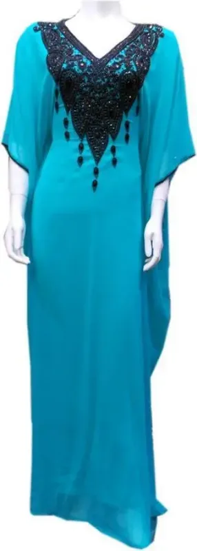Picture of Radhe Designer Multicolor Georgette Kaftan Dress for Women - F10098