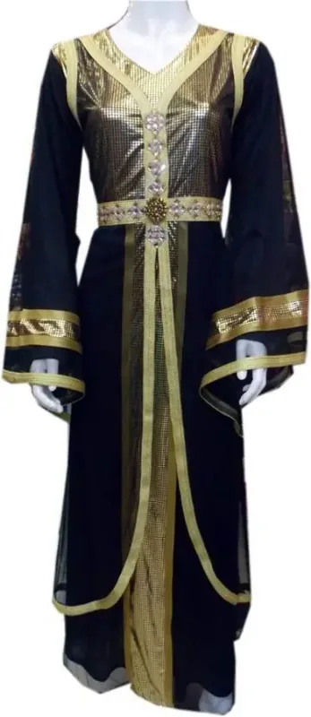 Picture of Radhe Designer Black Georgette Kaftan Dress for Women - F10117
