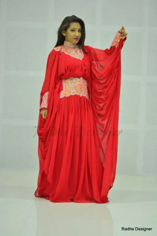 Picture of Radhe Designer Blue Georgette Kaftan Dress for Women - Y593