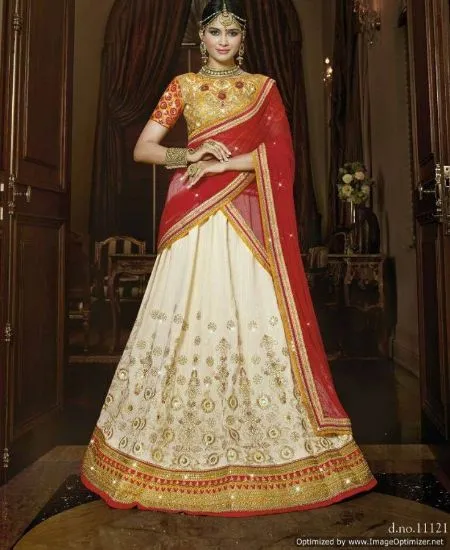 Picture of bollywood ethnic designer sarees party wear women lehe,
